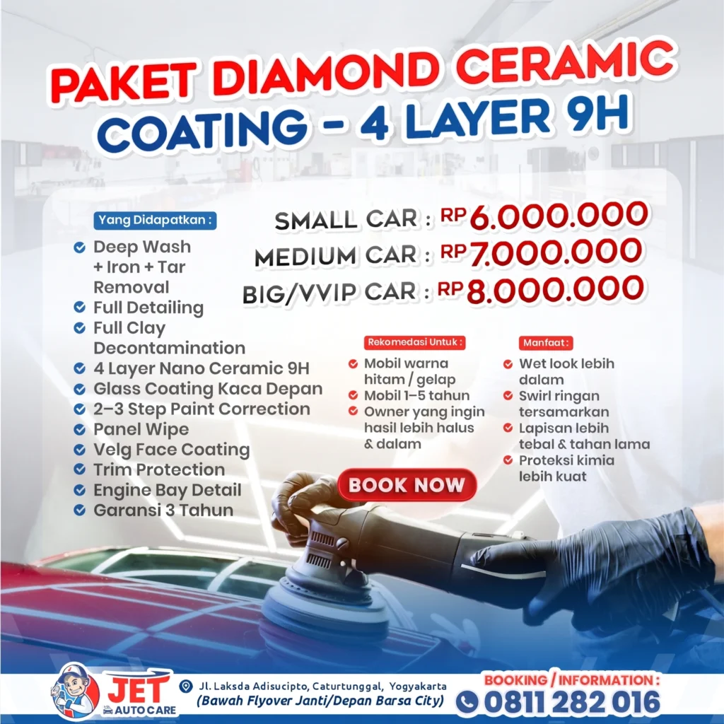 Coating Mobil Jogja - Diamond Ceramic Coating - 4 Layer 9H