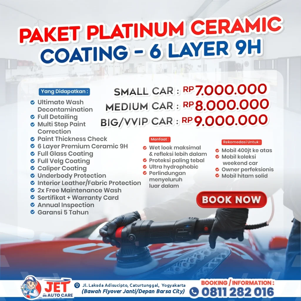 Coating Mobil Jogja - Platinum Ceramic Coating - 6 Layer 9H